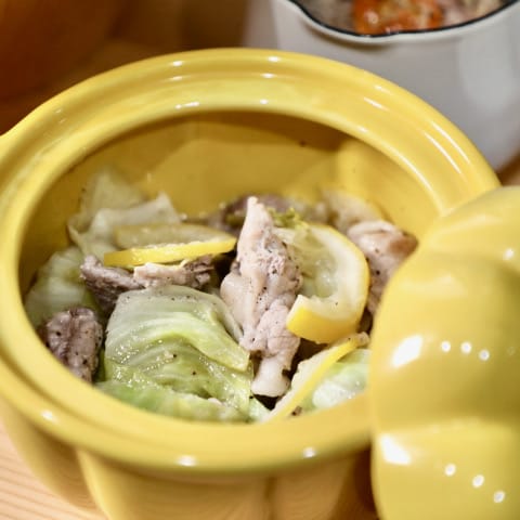 さわやかさっぱり、豚肉とキャベツのレモン煮(2人分)