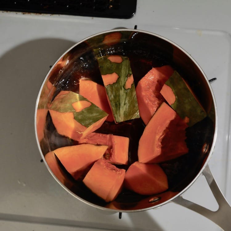 ホクホクに仕上がる、かぼちゃの煮物(5人分)