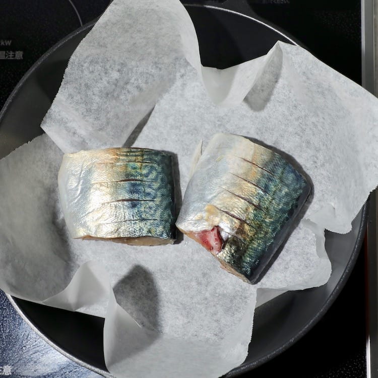 フライパンで焼ける、さばの塩焼き(5人分)