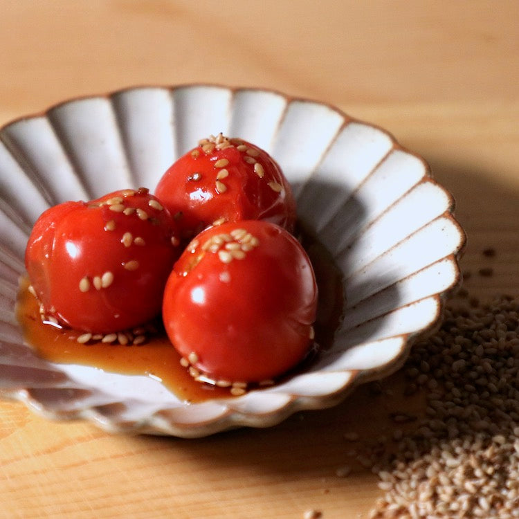 10秒でできる、酢じょうゆの温ミニトマト(4人分)