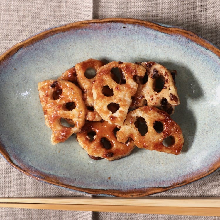 甘辛くてシャキシャキの焼きレンコン(4人分)