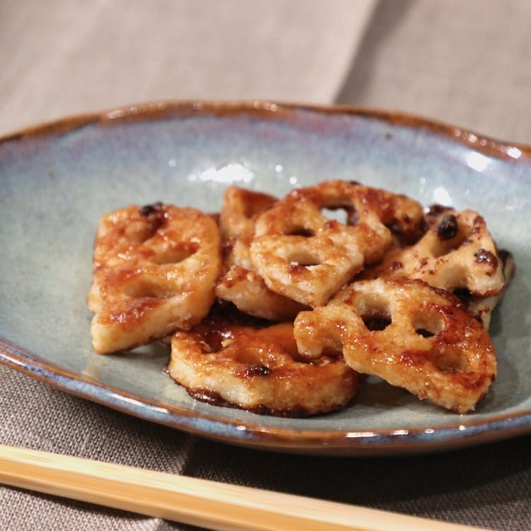 甘辛くてシャキシャキの焼きレンコン(1人分)