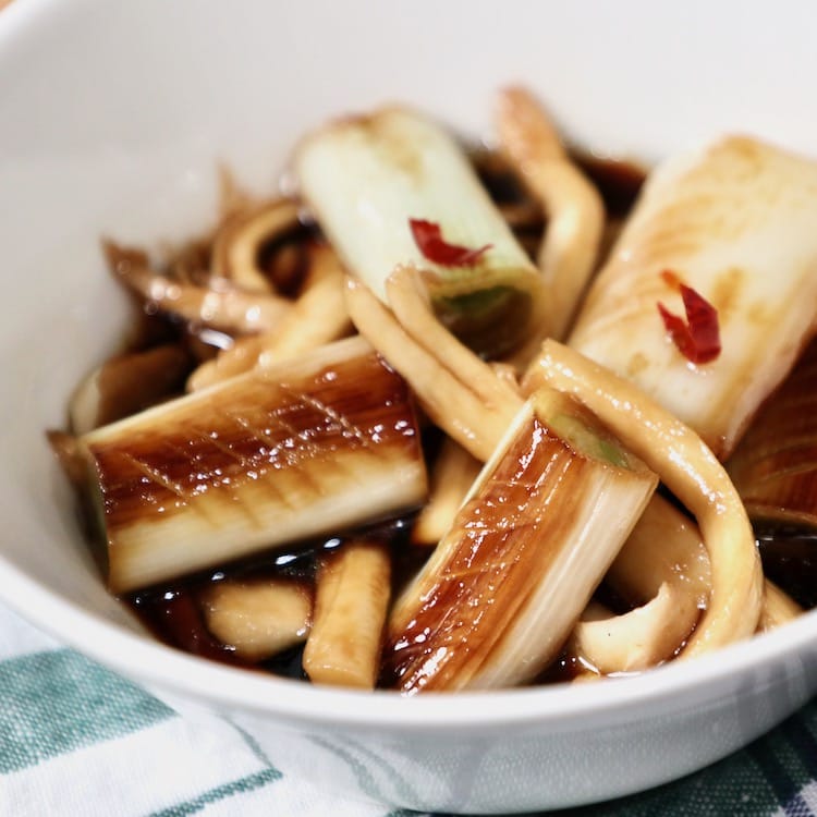 こんがり焼きネギとエリンギのマリネ(3人分)