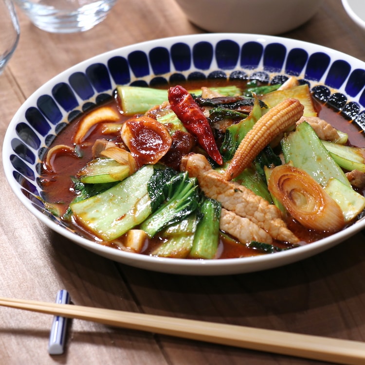 厚切り豚肉とチンゲンサイのホイコーロー(5人分)