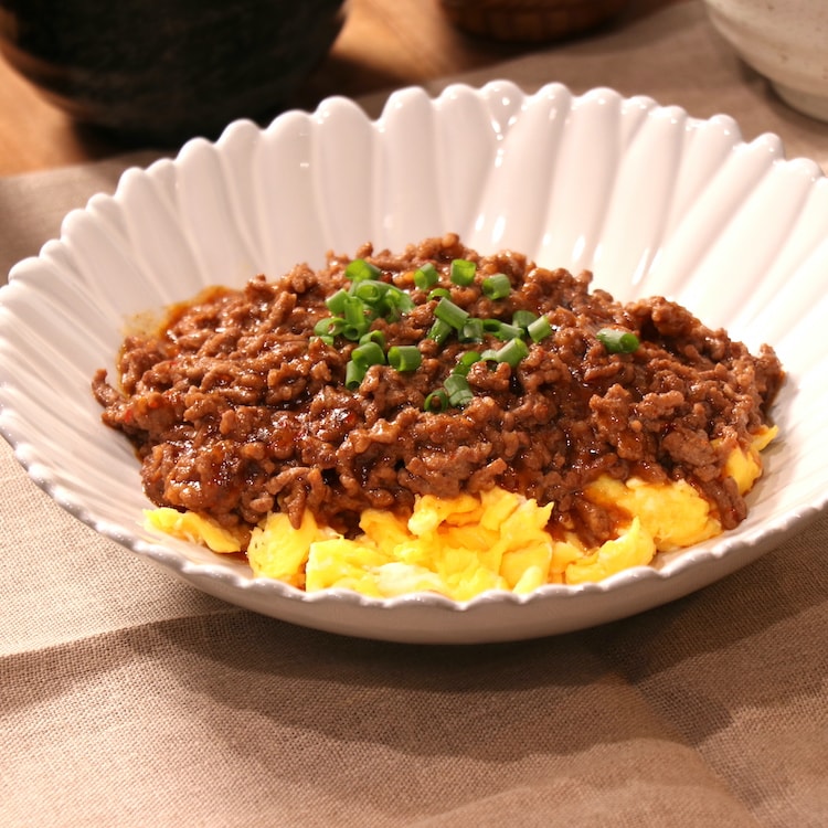 フワフワ卵の、トロトロ挽き肉あんかけのせ(5人分)