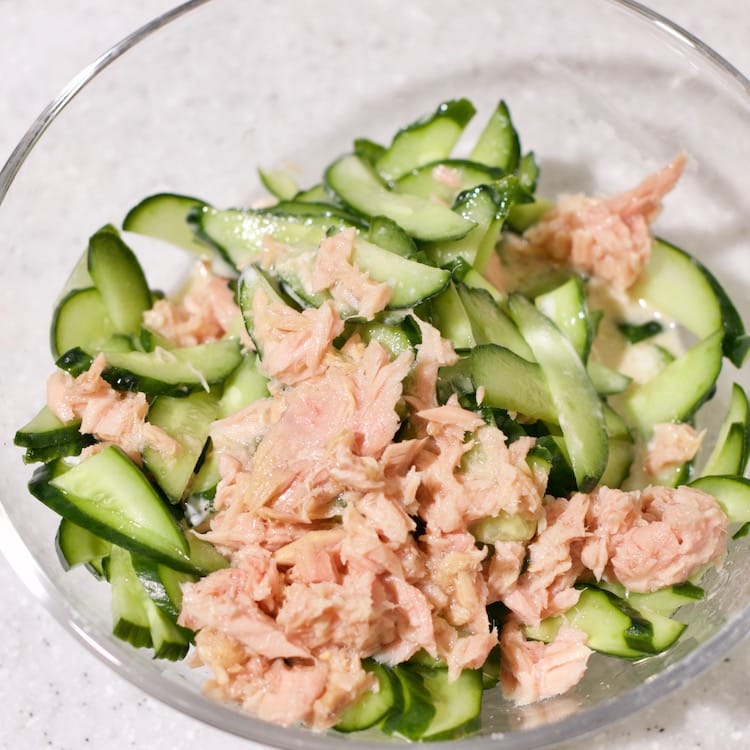 きゅうりとツナマヨのやみつきサラダ(2人分)