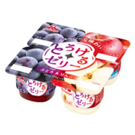 とろけるゼリー4P ぶどう+りんご
