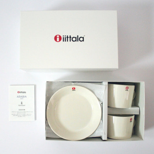 iittala｜イッタラ｜Teema｜ティーマ カップ＆ソーサー ペアセット ホワイト（専用ギフトボックス入り）