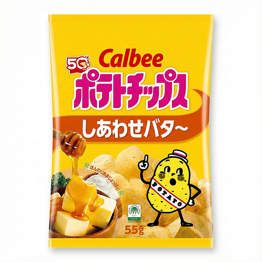 ポテトチップス しあわせバタ〜 55g