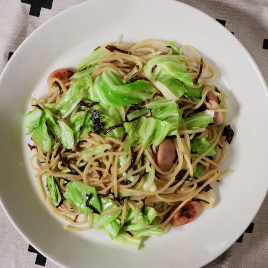 塩こんぶとキャベツのスパゲティー（5人分）