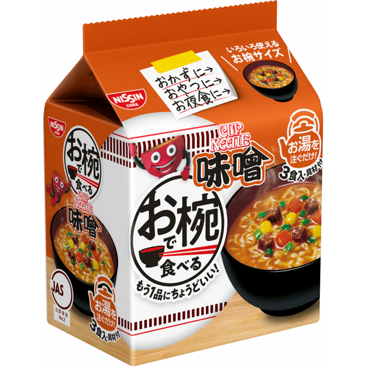 お椀で食べるカップヌードル　味噌　３食パック