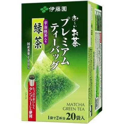 伊藤園 お～いお茶 プレミアムティーバッグ 宇治抹茶入り緑茶 20袋