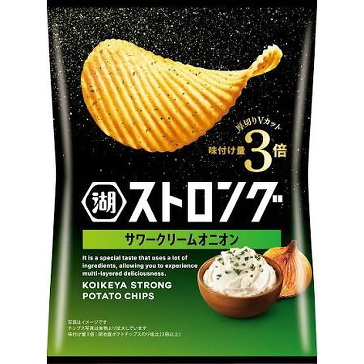 湖池屋 ポテトチップスストロング 濃サワークリームオニオン 55g