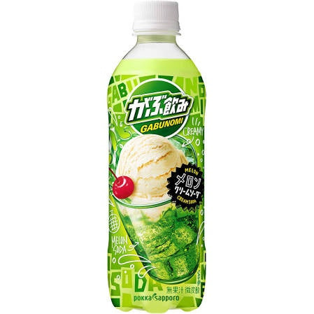ポッカサッポロ がぶ飲みメロンクリームソーダ 500ml / 1.5L